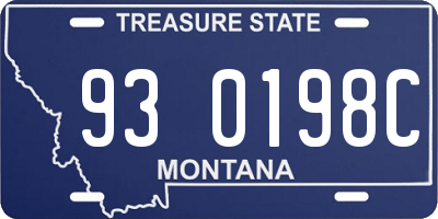 MT license plate 930198C