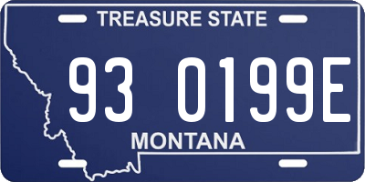 MT license plate 930199E