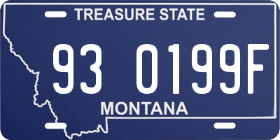 MT license plate 930199F