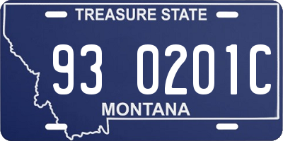 MT license plate 930201C