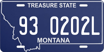 MT license plate 930202L