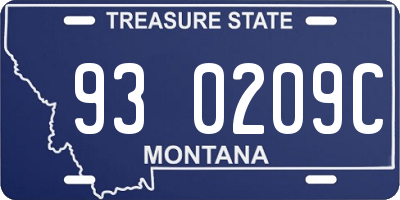 MT license plate 930209C