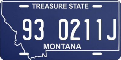 MT license plate 930211J