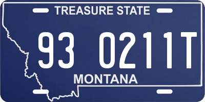 MT license plate 930211T