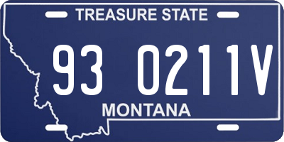 MT license plate 930211V
