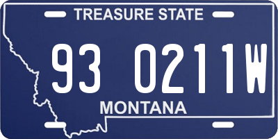 MT license plate 930211W