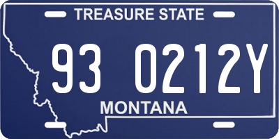 MT license plate 930212Y