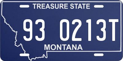 MT license plate 930213T