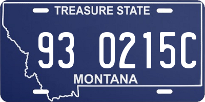 MT license plate 930215C
