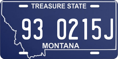 MT license plate 930215J