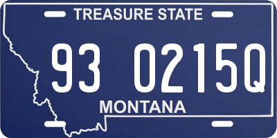 MT license plate 930215Q