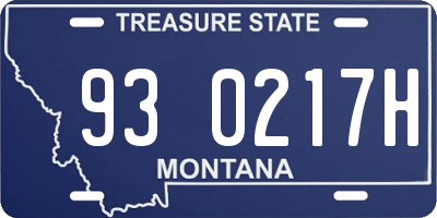 MT license plate 930217H