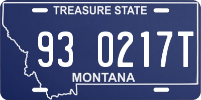 MT license plate 930217T