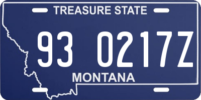 MT license plate 930217Z