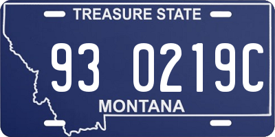 MT license plate 930219C