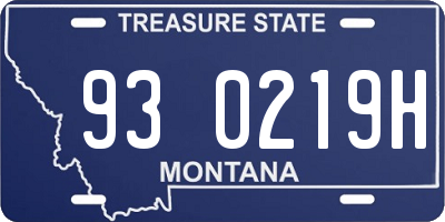 MT license plate 930219H