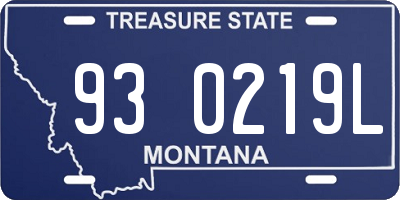 MT license plate 930219L