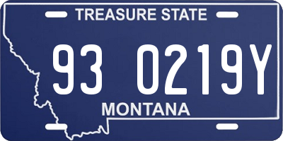 MT license plate 930219Y