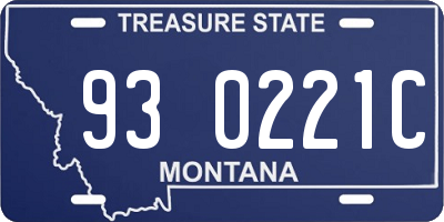 MT license plate 930221C