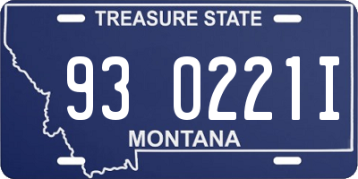MT license plate 930221I