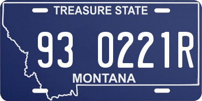 MT license plate 930221R