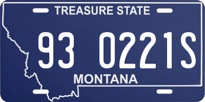 MT license plate 930221S