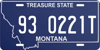 MT license plate 930221T