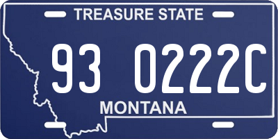 MT license plate 930222C