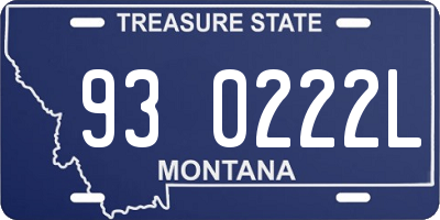 MT license plate 930222L
