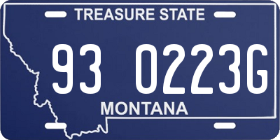MT license plate 930223G