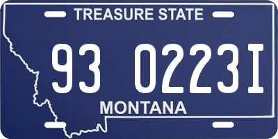 MT license plate 930223I