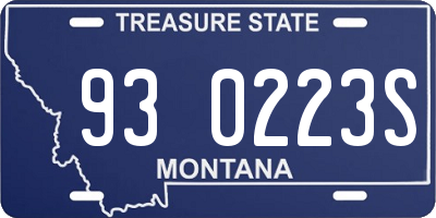 MT license plate 930223S
