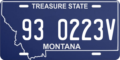 MT license plate 930223V