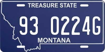 MT license plate 930224G