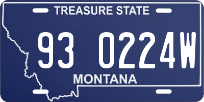 MT license plate 930224W