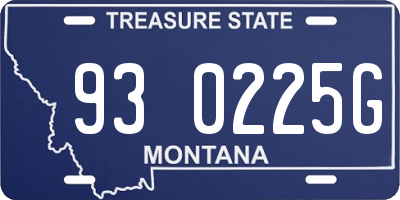 MT license plate 930225G