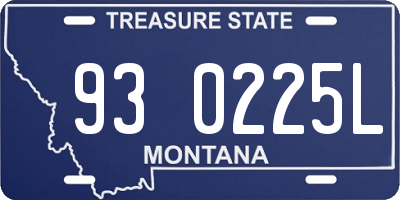 MT license plate 930225L
