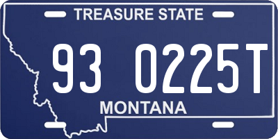 MT license plate 930225T