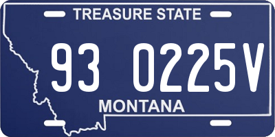 MT license plate 930225V