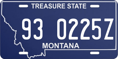 MT license plate 930225Z