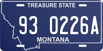 MT license plate 930226A