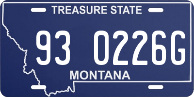 MT license plate 930226G