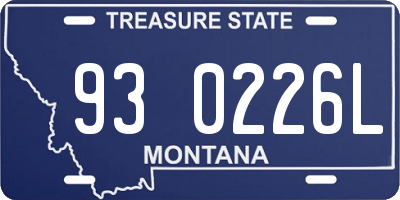 MT license plate 930226L