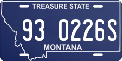 MT license plate 930226S