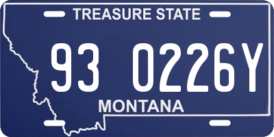 MT license plate 930226Y