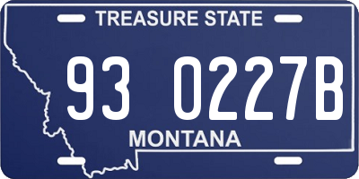 MT license plate 930227B