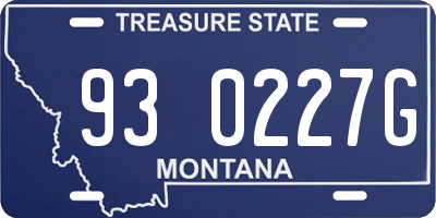 MT license plate 930227G