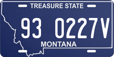 MT license plate 930227V