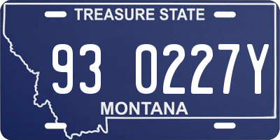 MT license plate 930227Y