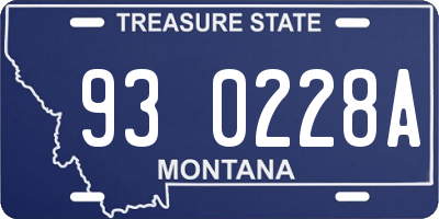 MT license plate 930228A